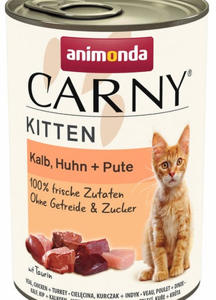 Animonda Carny Kitten Cielęcina + Kurczak + Indyk puszka 400g