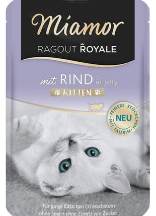 Miamor Ragout Royale Kitten z Wołowiną w galaretce saszetka 100g