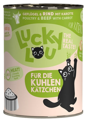 Lucky Lou Lifestage Kitten Drób i wołowina puszka 400g