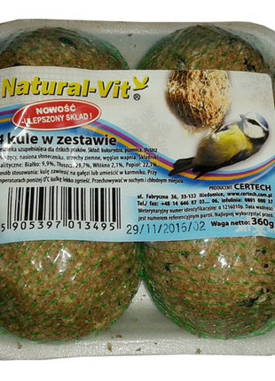 Natural-Vit Kule dla dzikich ptaków tacka 4szt 360g