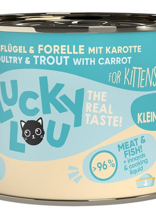 Lucky Lou Lifestage Kitten Drób i pstrąg puszka 200g