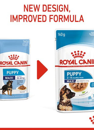 Royal Canin Maxi Puppy karma mokra w sosie dla szczeniąt, od 2 do 15 miesiąca życia, ras dużych saszetka 140g