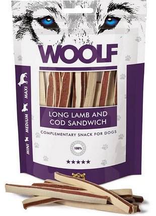 Woolf Soft Lamb & COD Sandwich Long 100g