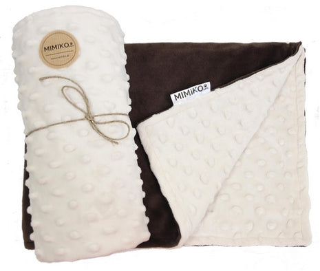 MIMIKO Pets Kocyk Minky-Dot 100x75cm jasny beż / brąz