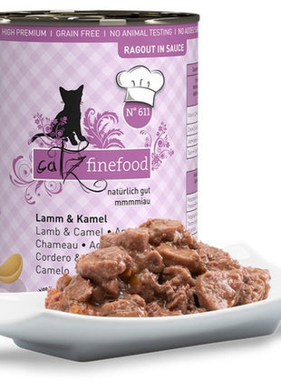 Catz Finefood Ragout N.611 Jagnięcina i Wielbłąd puszka 380g