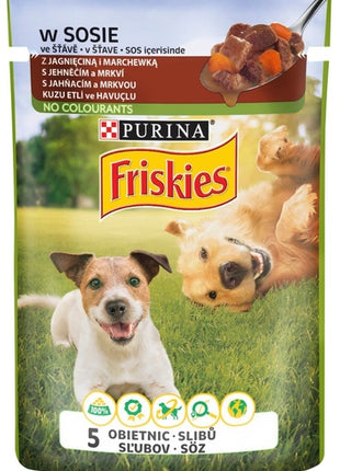 Friskies Dog Adult Jagnięcina i marchewka w sosie saszetka 85g