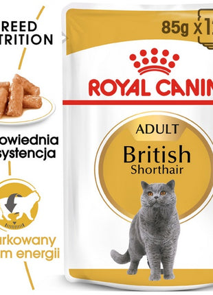 Royal Canin British Shorthair karma mokra w sosie dla kotów dorosłych rasy brytyjski krótkowłosy saszetka 85g