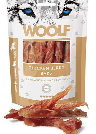 Woolf Chicken Jerky Bars 100g