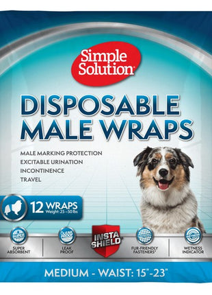 Simple Solution Pieluchy jednorazowe dla psów M 12szt.