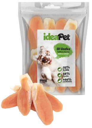 IdeaPet Uszka królicze z kaczką 500g