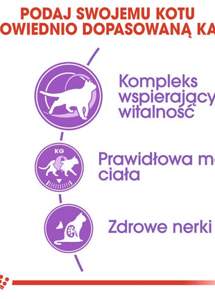Royal Canin Sterilised 7+ karma sucha dla kotów dorosłych, od 7 do 12 roku życia, sterylizowanych 3,5kg