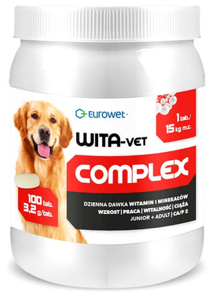 Wita-Vet Complex CA/P=2  3,2g 100tabl. - preparat witaminowy dla ciężarnych suk i szczeniąt
