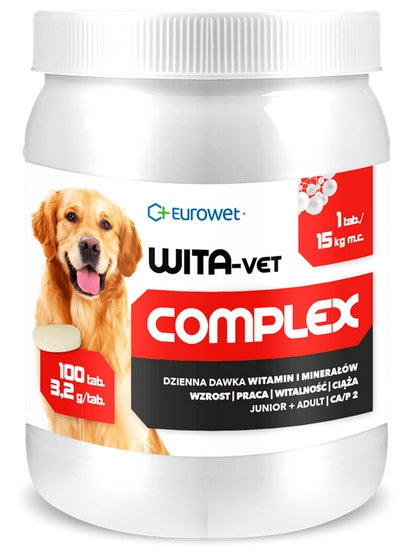 Wita-Vet Complex CA/P=2  3,2g 100tabl. - preparat witaminowy dla ciężarnych suk i szczeniąt