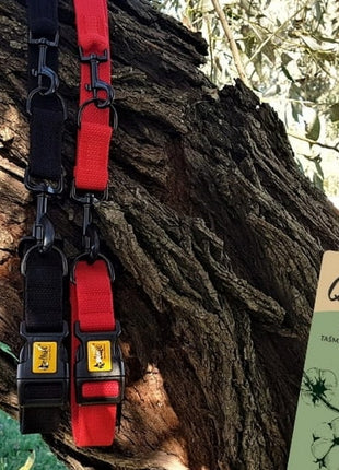 Dingo Obroża regulowana z taśmy bawełnianej 3,0x60cm czerwona