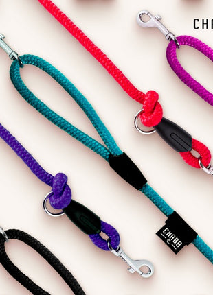 CHABA Smycz linka regulowana - 6mm x 138/260cm czarna