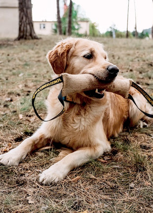 Dingo Zabawka dla psa - Szarpak z juty z dwoma uchwytami 28/4cm