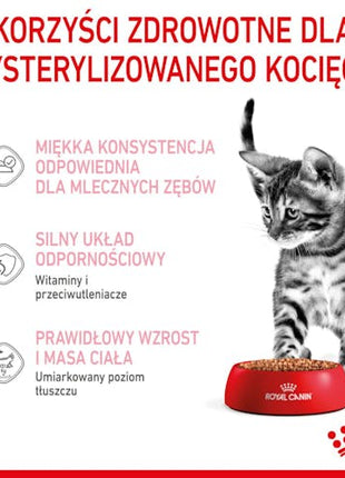 Royal Canin Kitten Sterilised karma mokra w sosie dla kociąt od 6 do 12 miesiąca życia, sterylizowanych saszetka 85g