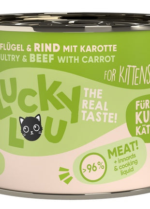 Lucky Lou Lifestage Kitten Drób i wołowina puszka 200g