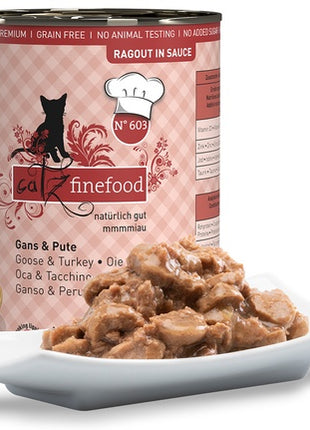 Catz Finefood Ragout N.603 Gęś i Indyk puszka 380g