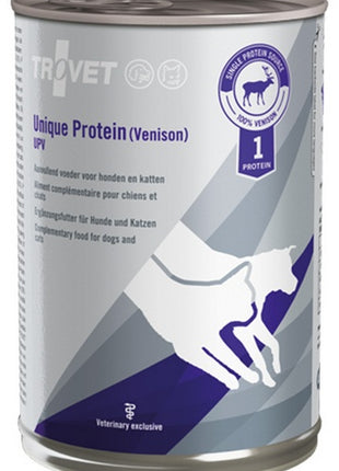 Trovet Unique Protein UPV Dziczyzna dla psa i kota puszka 400g