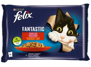 Felix Fantastic Wybór Mięs (królik+jagnięcina) w galaretce saszetki 4x85g