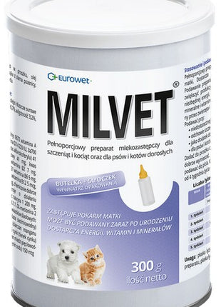 Milvet Preparat mlekozastępczy dla szczeniąt i kociąt 300g