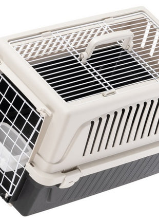 Ferplast Atlas 20 Open - transporter z otwieranym sufitem beżowo-czarny [73016099]