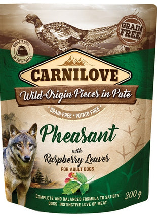 Carnilove Dog Pheasant & Raspberry Leaves - bażant i liście maliny saszetka 300g