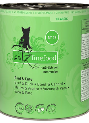 Catz Finefood Classic N.23 Wołowina i Kaczka puszka 800g