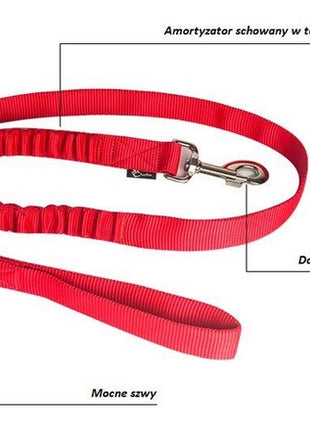 CHABA Smycz taśma z amortyzatorem 25 czarna